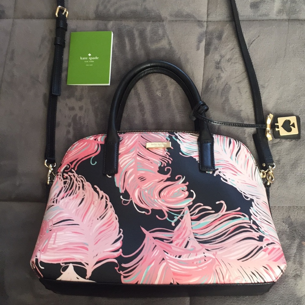 Kate spade feather print bag.